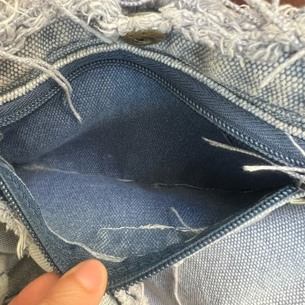 Converse One Star 1974 Light Gray Denim Purse - Picture 15 of 16